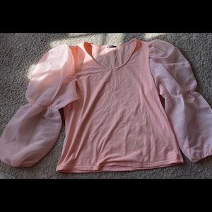 Shein Curve Puff Sleeve Shirt